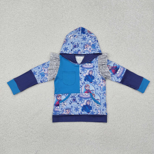 Baby Boy Blue Princess Long Sleeve Hoodie Top