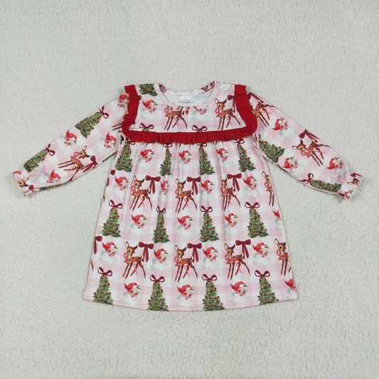 Christmas santa claus tree toddle girls dress