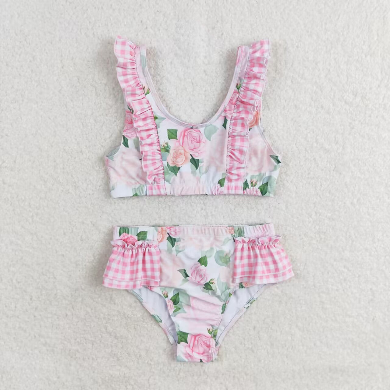 toddle girls two piece floral swimwear