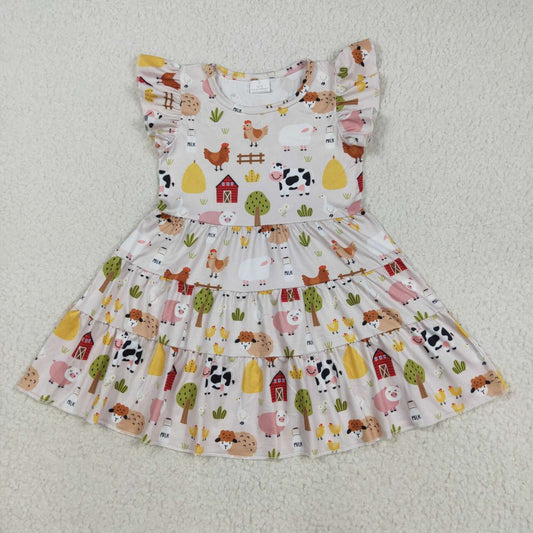 Farm cow animal summer dress