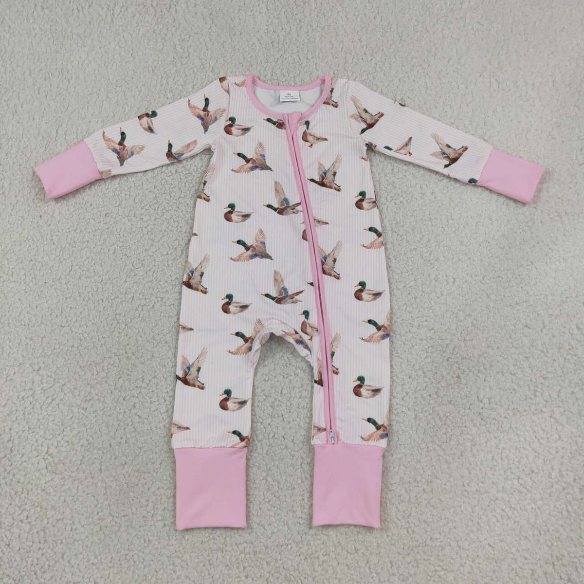 Toddle baby girl mallard duck romper
