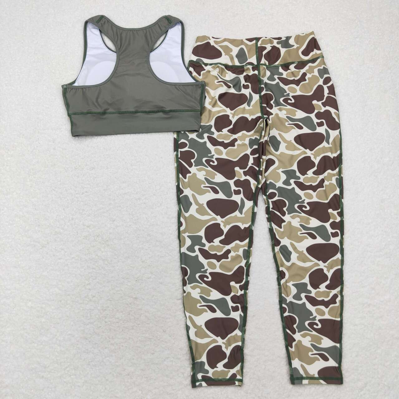 Adult grey camo print yoga clothes