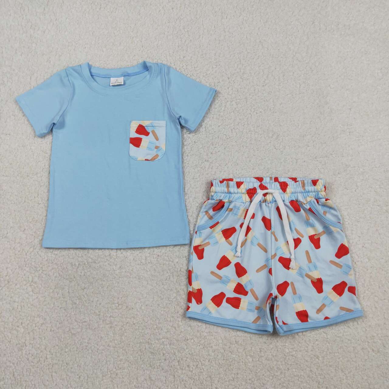 Popsicle top matching shorts boy summer outfit