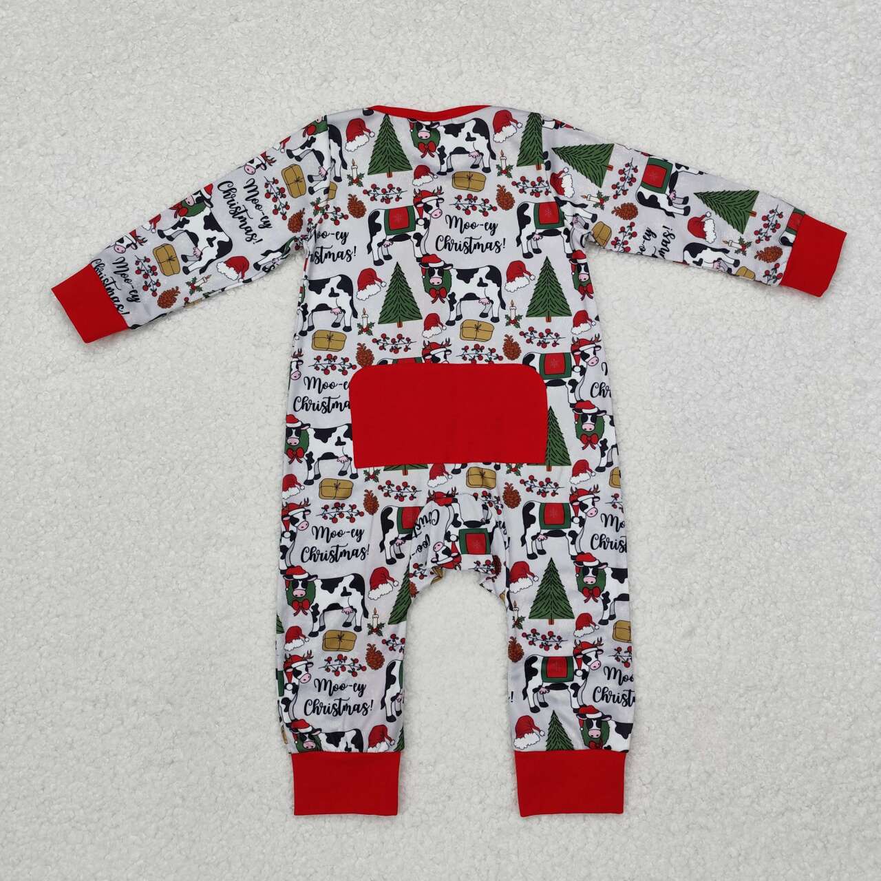 infant baby boy wholesale girls christmas heifer zip romper