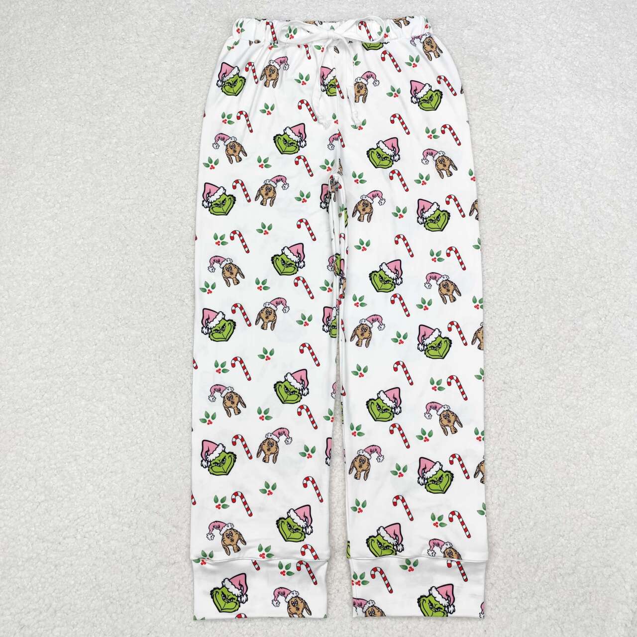 Adult women christmas green face milk silk pants