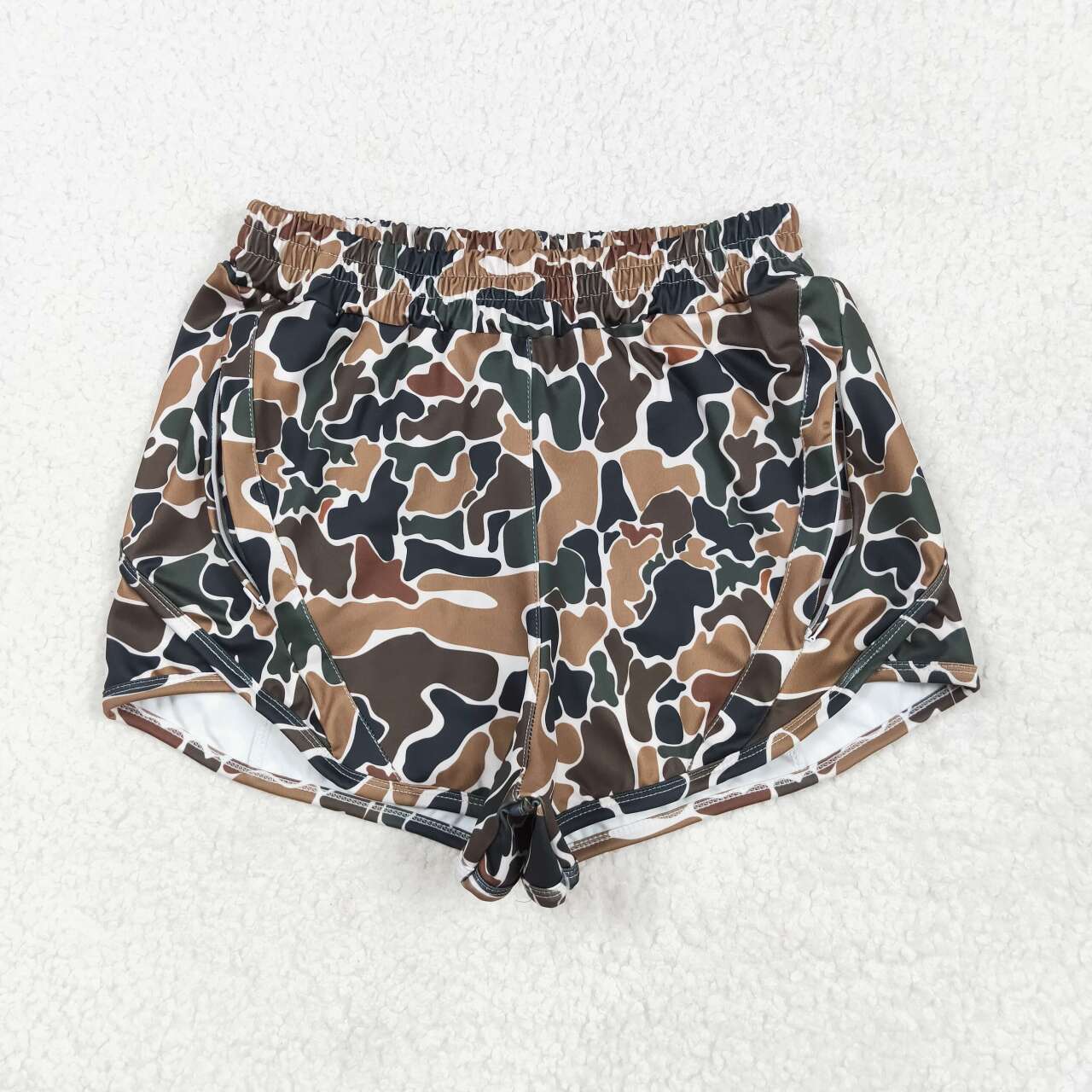 Adult  women brown cheetah summer yoga shorts