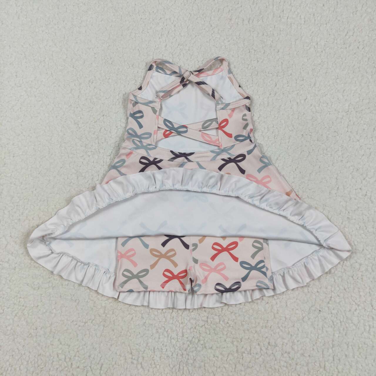 Baby girls bow design active wear athletic summer yoga skirt dress