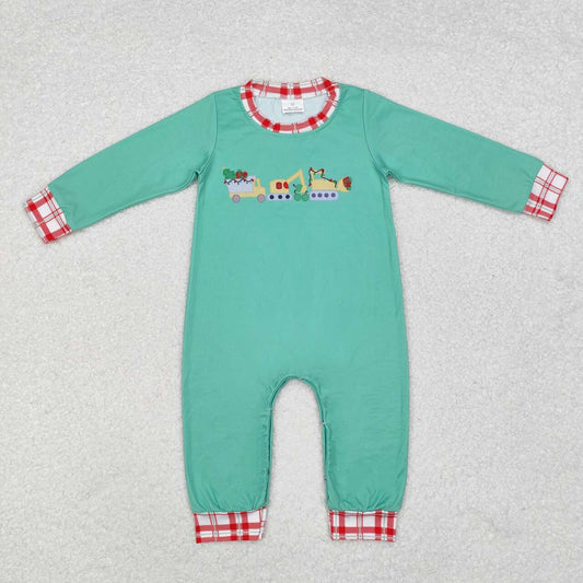 toddle baby boy christmas construction romper