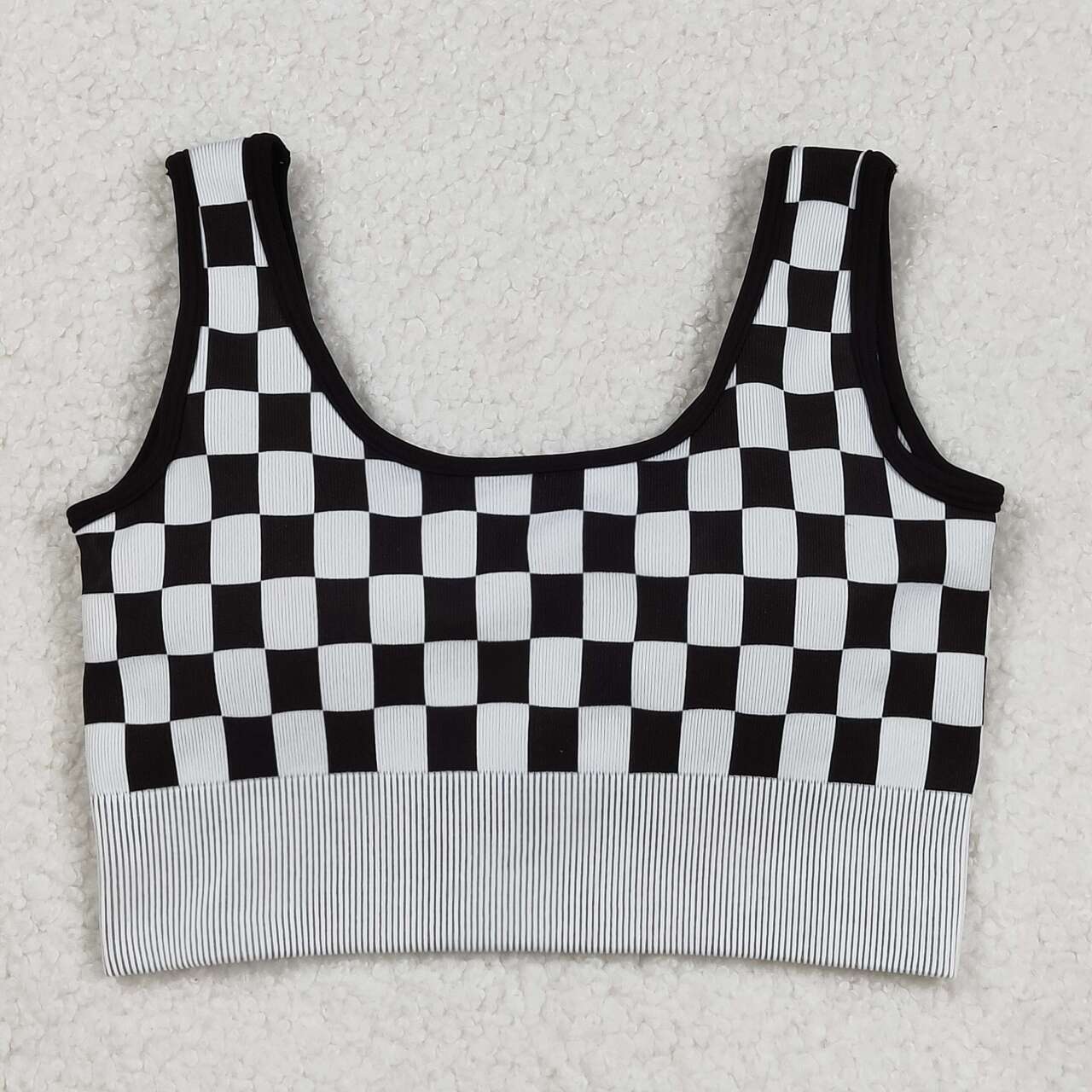 USA SHOP Adult black checkered top