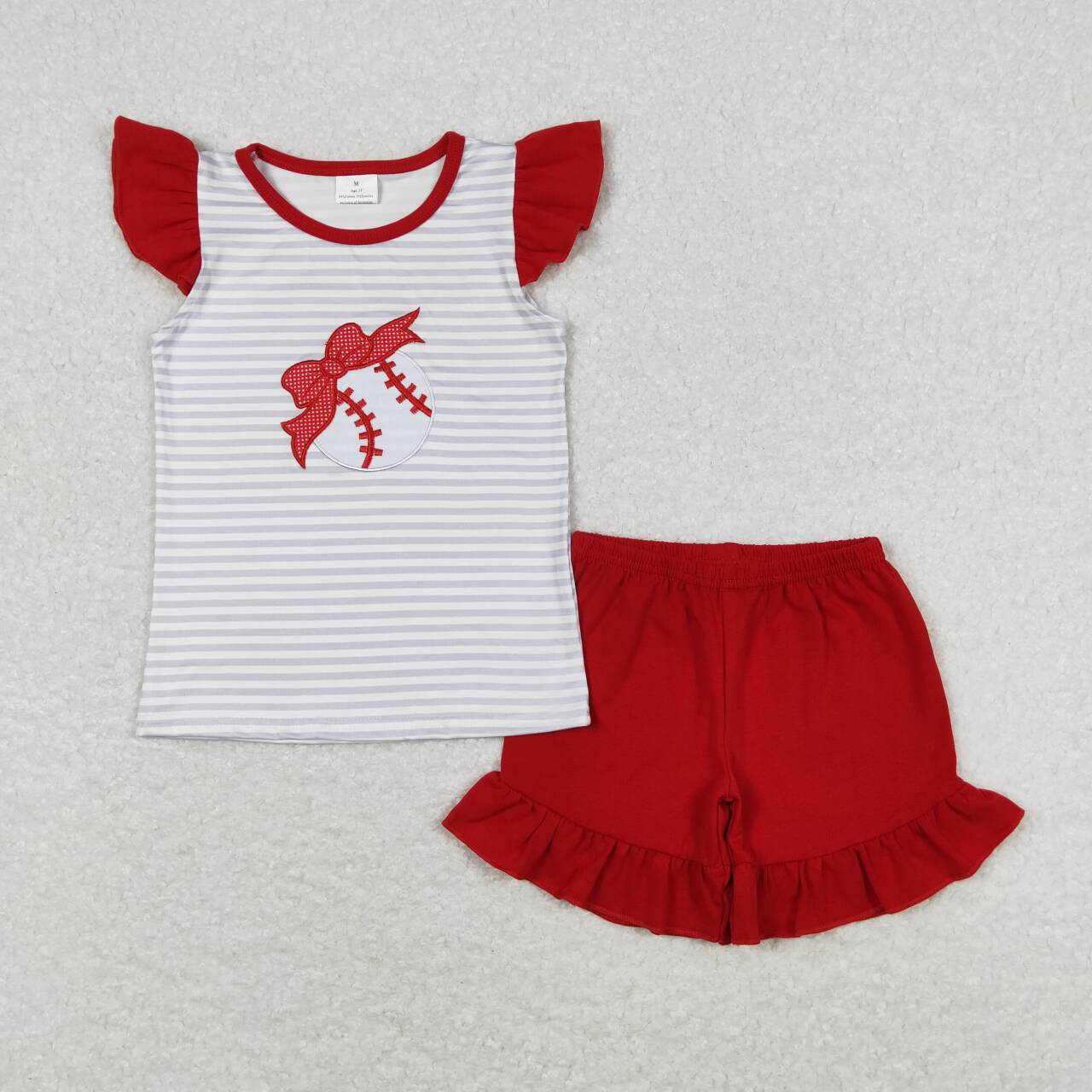 baby girls baseball shirt matching shorts outfit