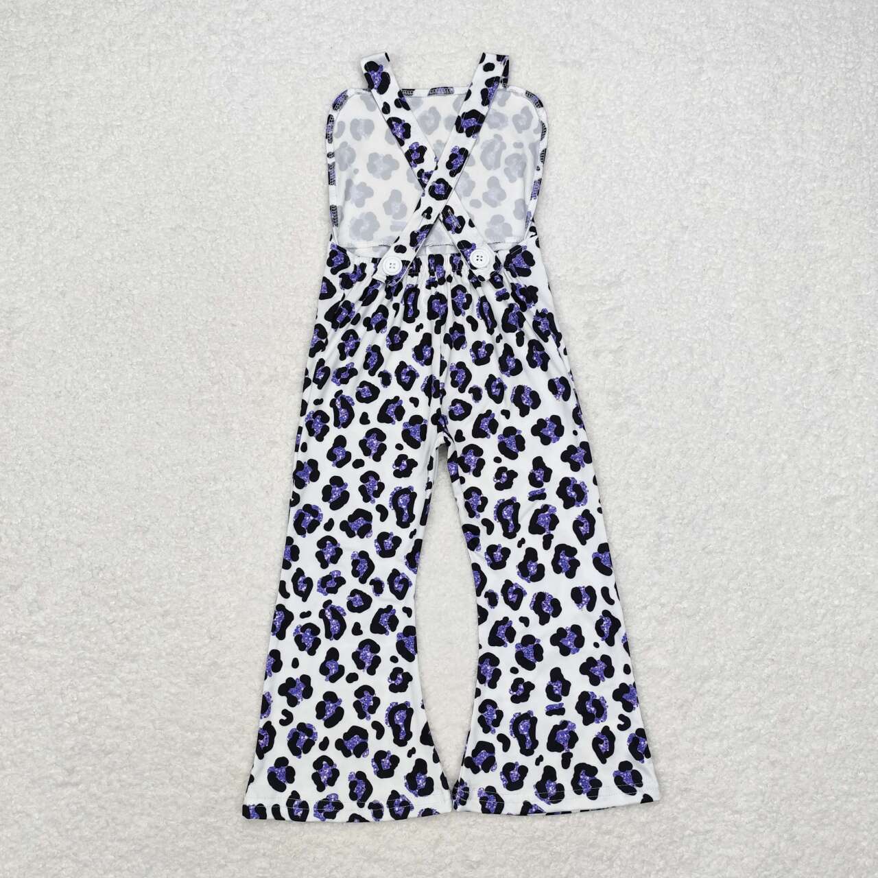 baby girls purple cheetah jumpsuit