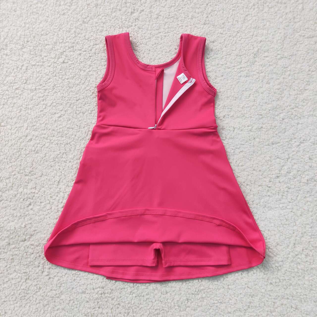 Toddle girls hot pink color design summer yoga dress
