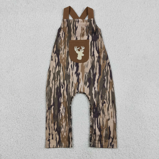 Toddle Boys embroidery deer camo design jumpsuit