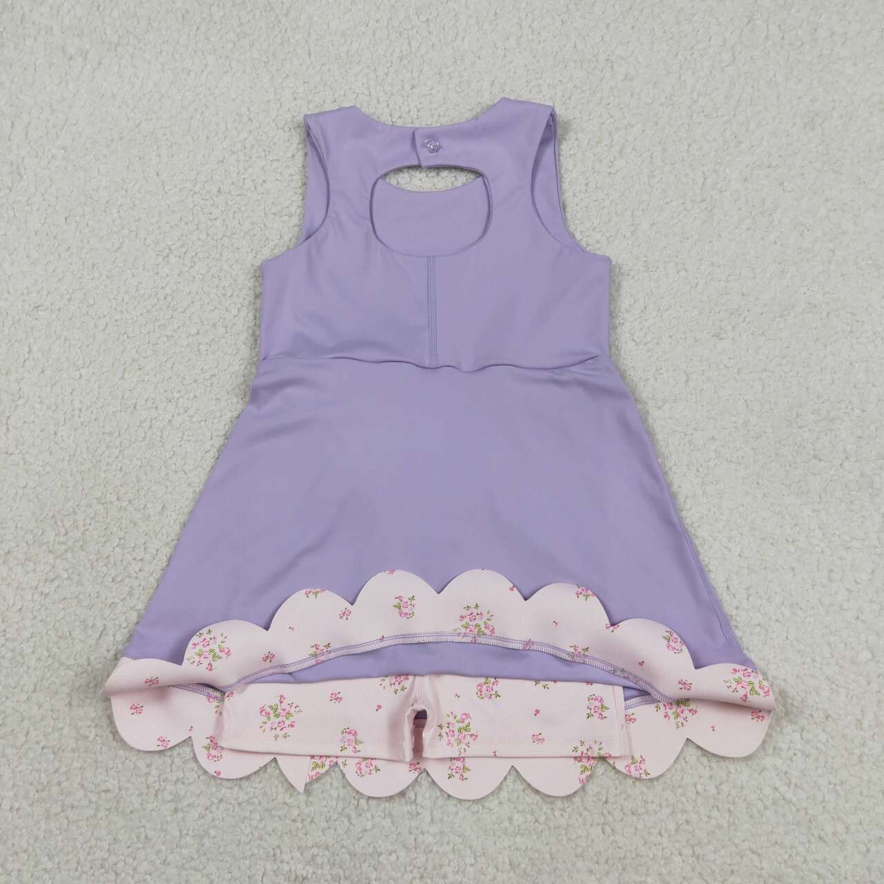 Lavender bow baby girls summer yoga dress