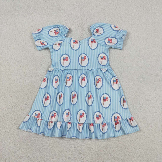 Toddle girls America flag July 4th design yoga dress