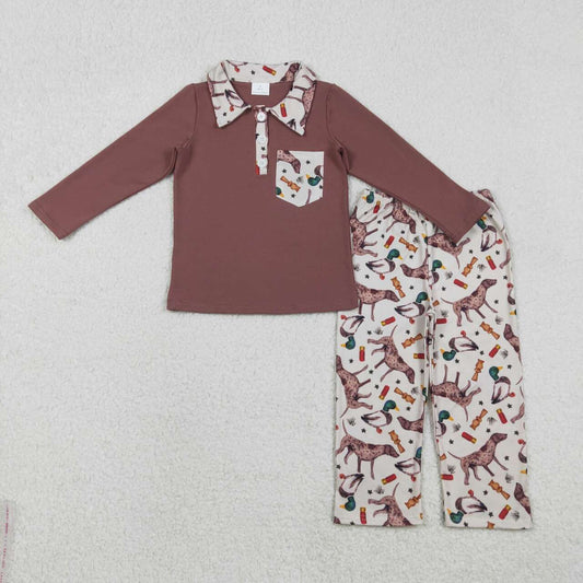 Kids boys dog duck call matching outfit