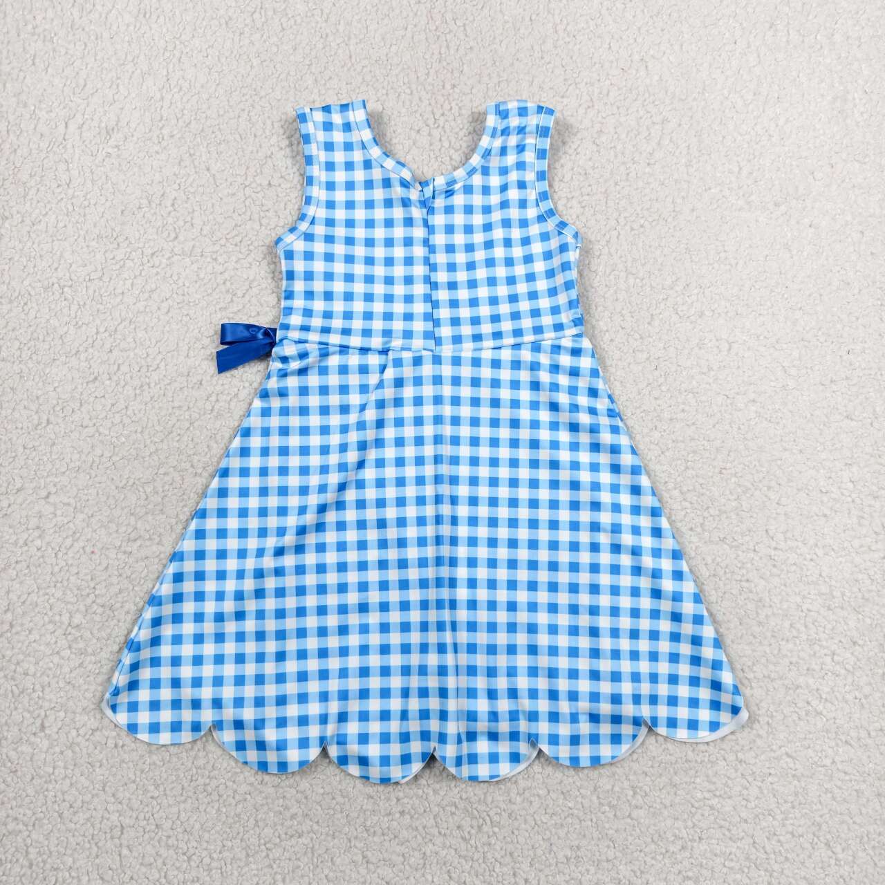 Toddle girls blue plaid design yoga dress
