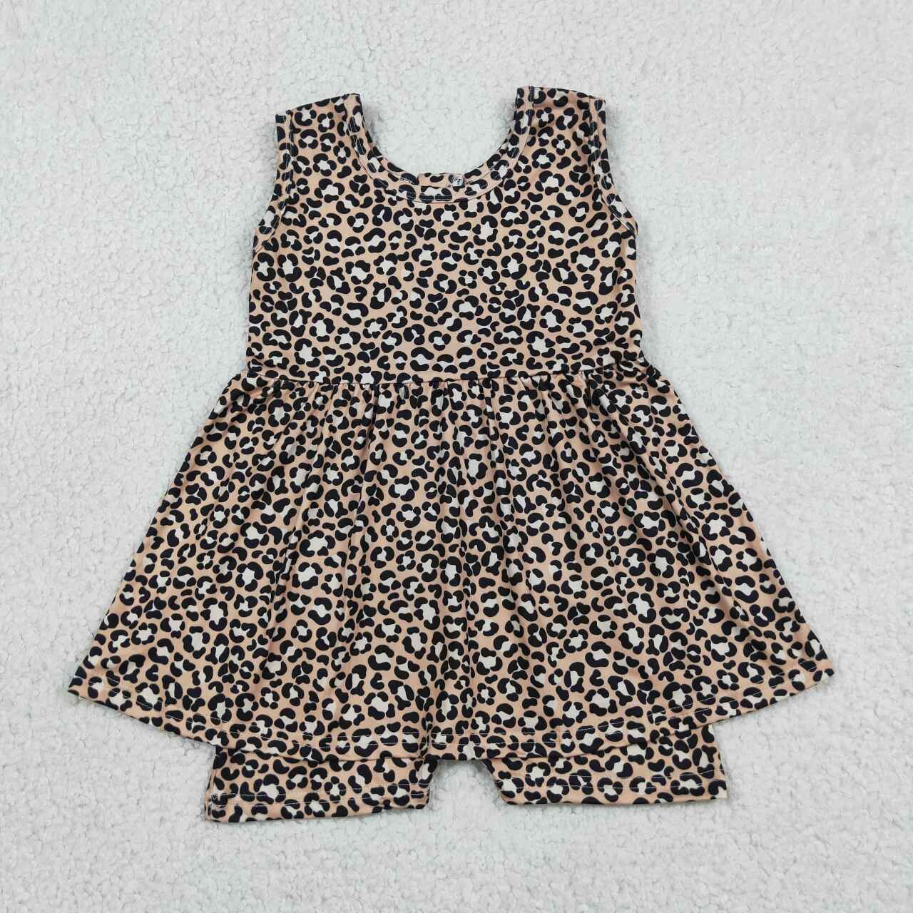 Leopard print toddle girls summer romper