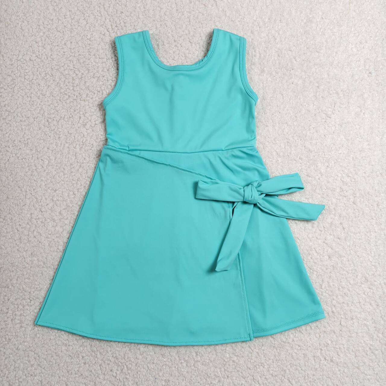 Toddle girls aqua color design summer yoga dress
