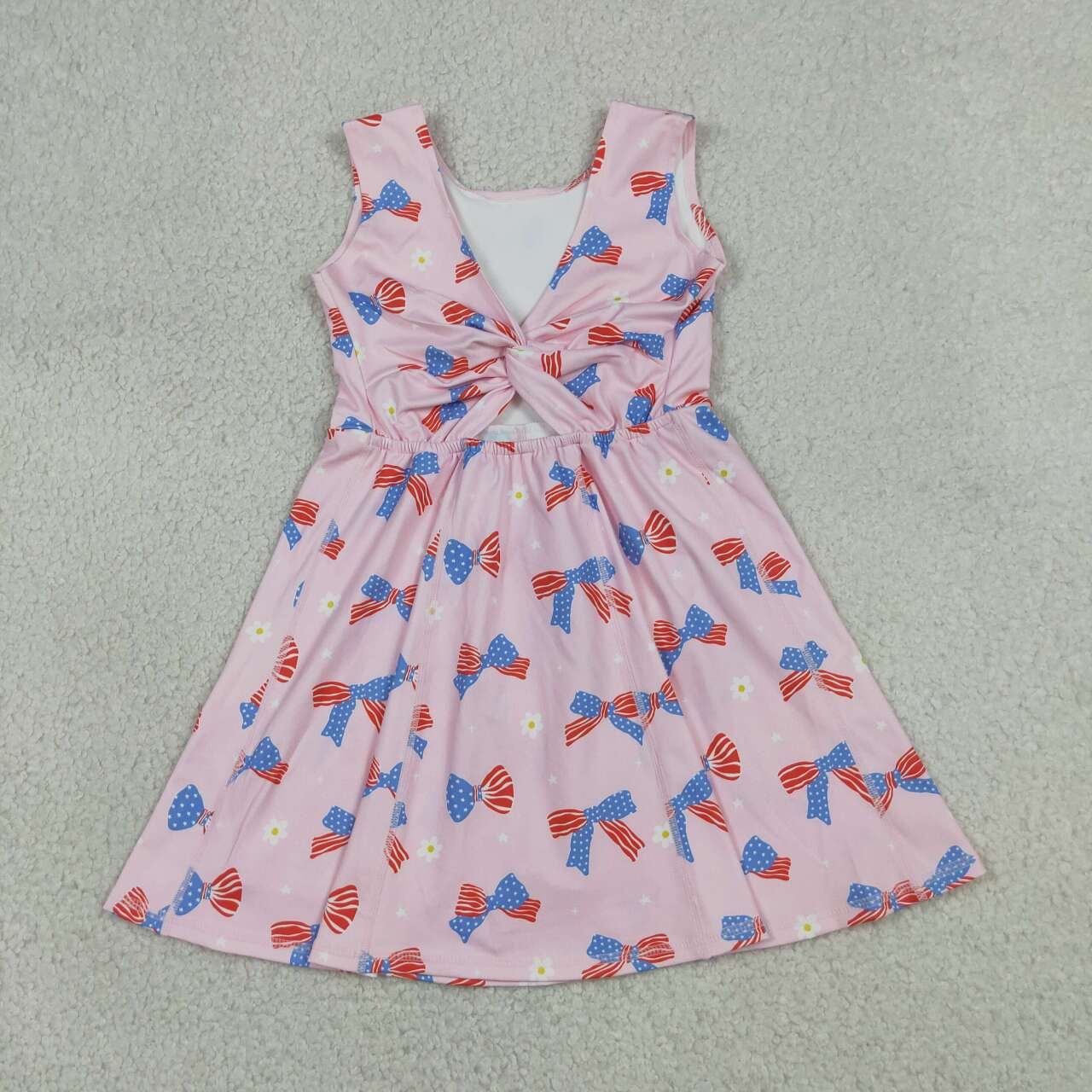 Toddle girls America flag bow yoga dress