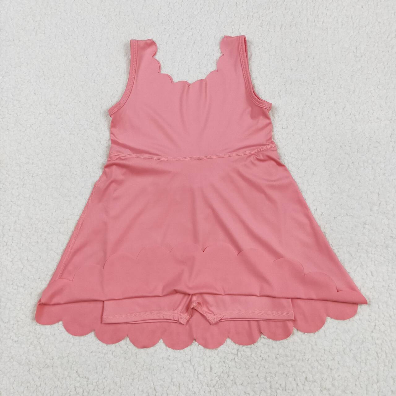 Baby girls pink color active wear athletic summer yoga skirt dress