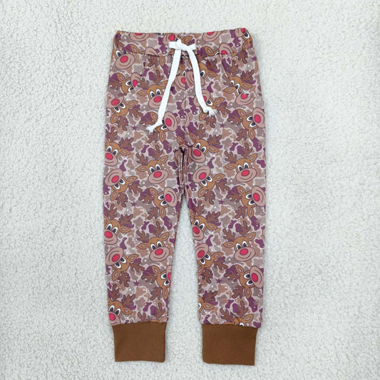 Christmas deer design milk silk pants