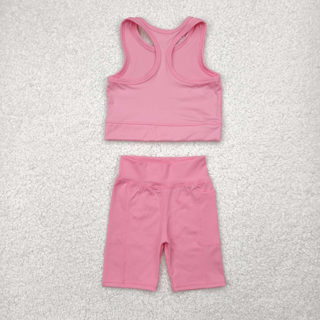 Toddle baby girl pink active wear athletic summer outfit