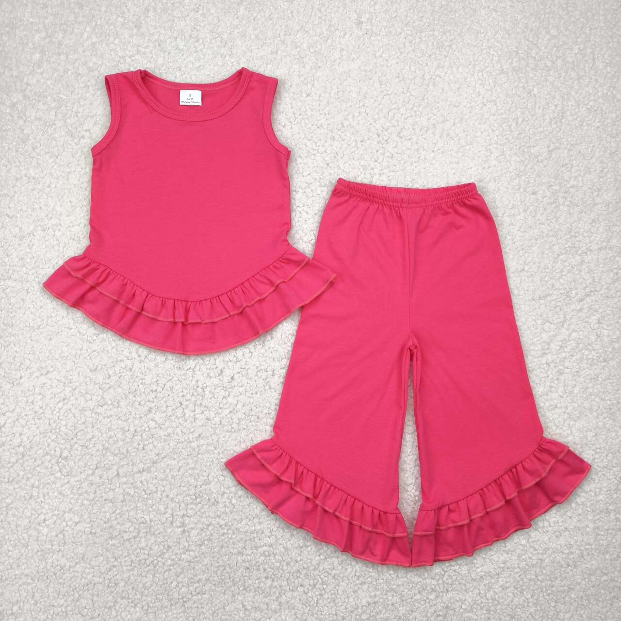 Toddle baby girls hot pink matching outfit