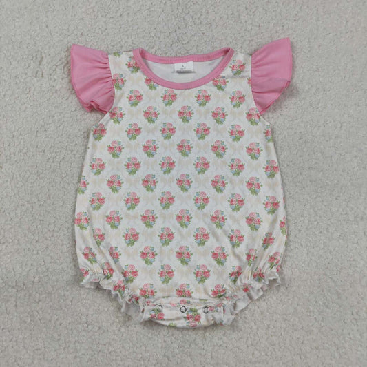 Floral design toddle baby girl summer romper