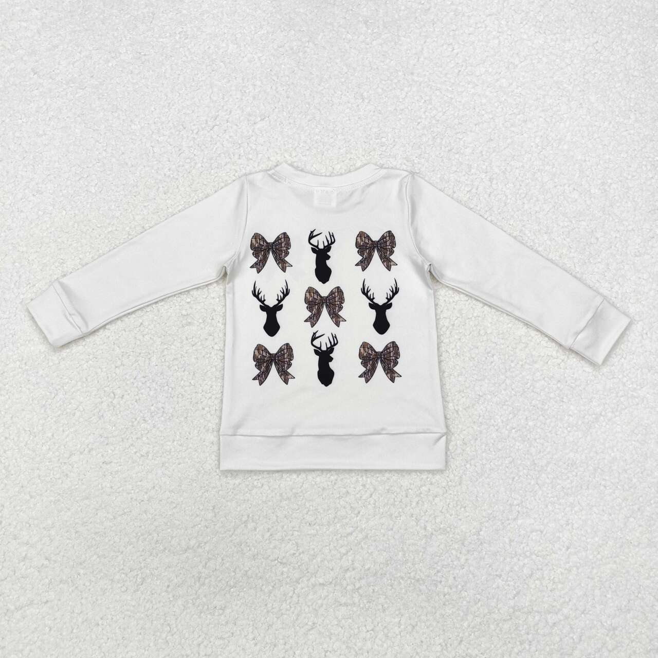 Baby camo reindeer long sleeve t-shirt top