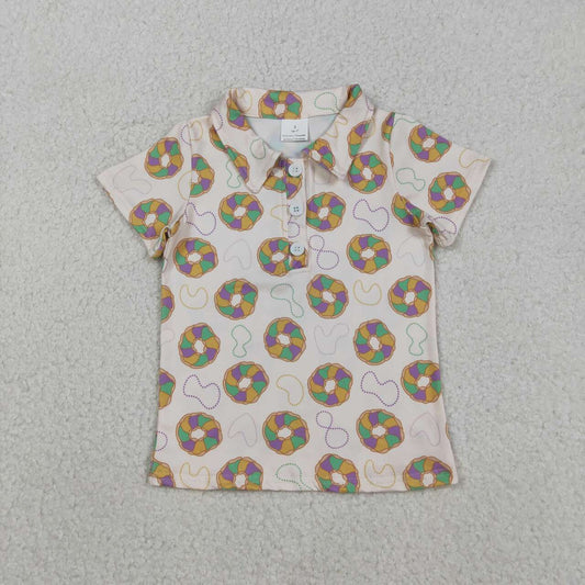 Boys mardi gras polo shirt