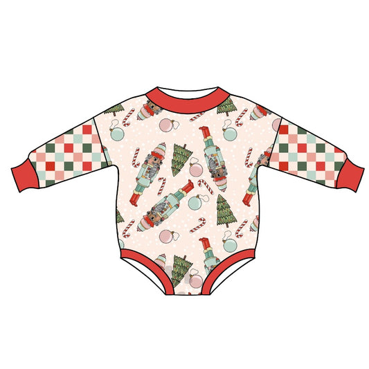 Pre-order toddle girls long sleeve Christmas fall winter romper