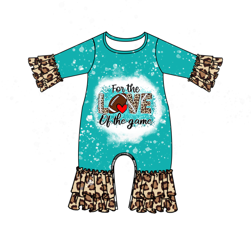 Toddle girls long sleeve football romper preorder