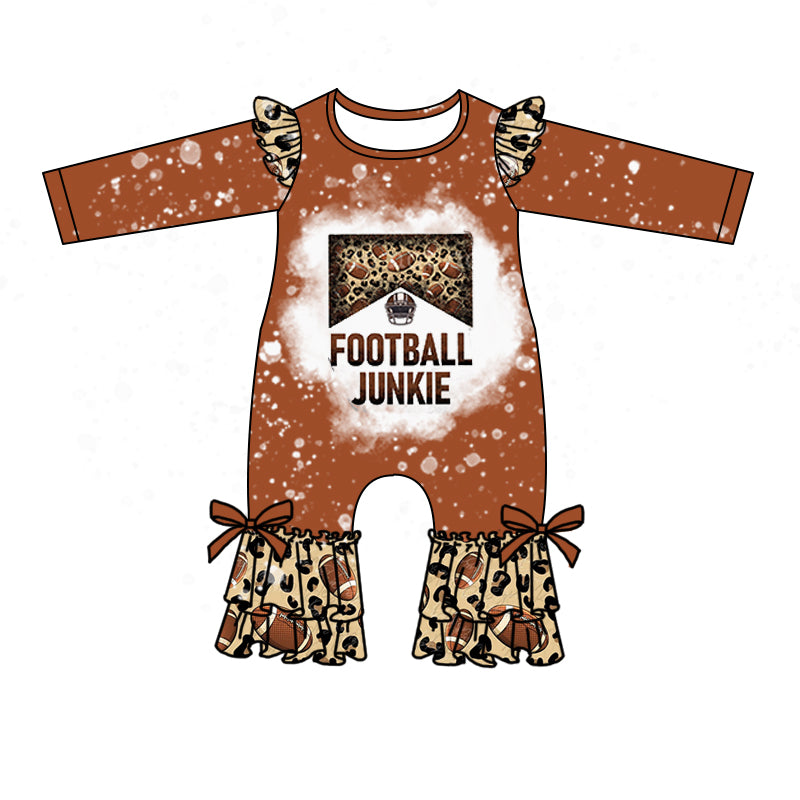 toddles long sleeve football romper preorder