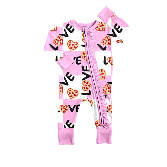 Infant toddle girls Valentines day heart print romper preorder