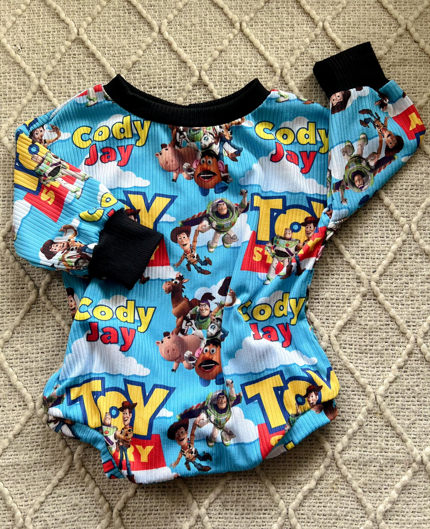 toddle baby boy long sleeve story romper preorder