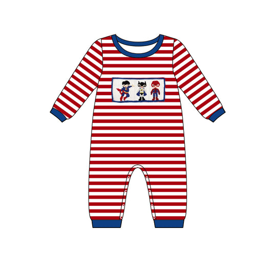 toddle baby boy red stripes romper preorder
