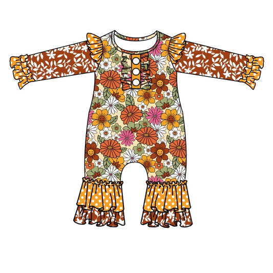 infant baby girls long sleeve floral romper preorder