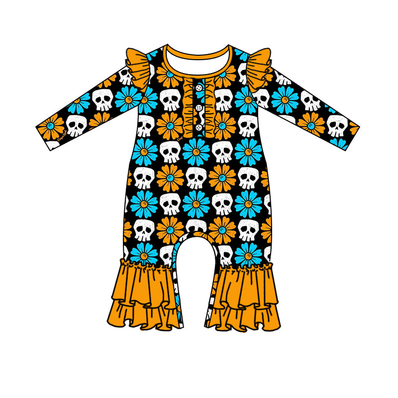 toddle baby boy halloween ghost long sleeve romper preorder