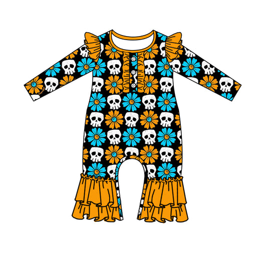 toddle baby boy halloween ghost long sleeve romper preorder