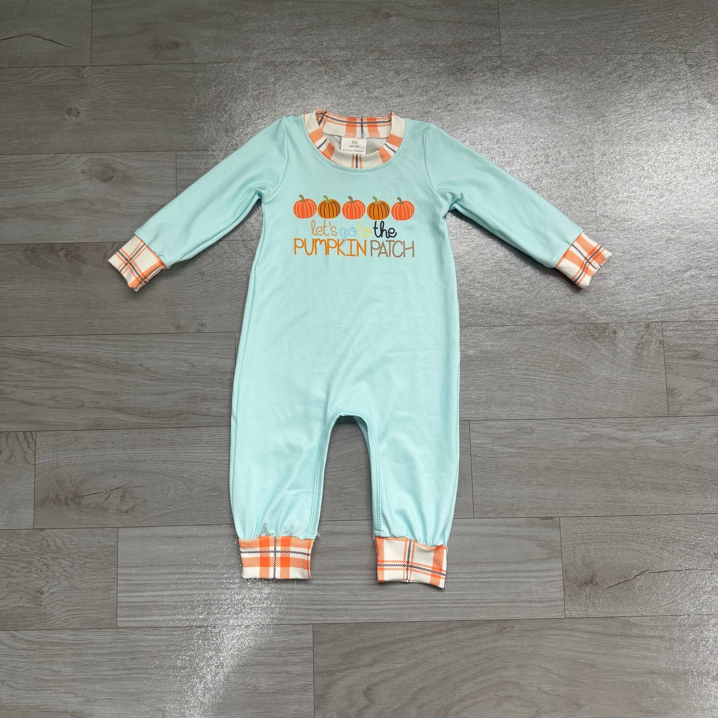 toddle baby boy lets go to the pumpkin romper preorder