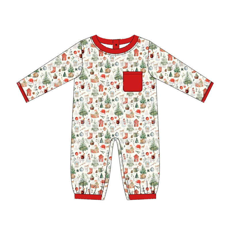 toddle baby boy christmas long sleeve romper preorder