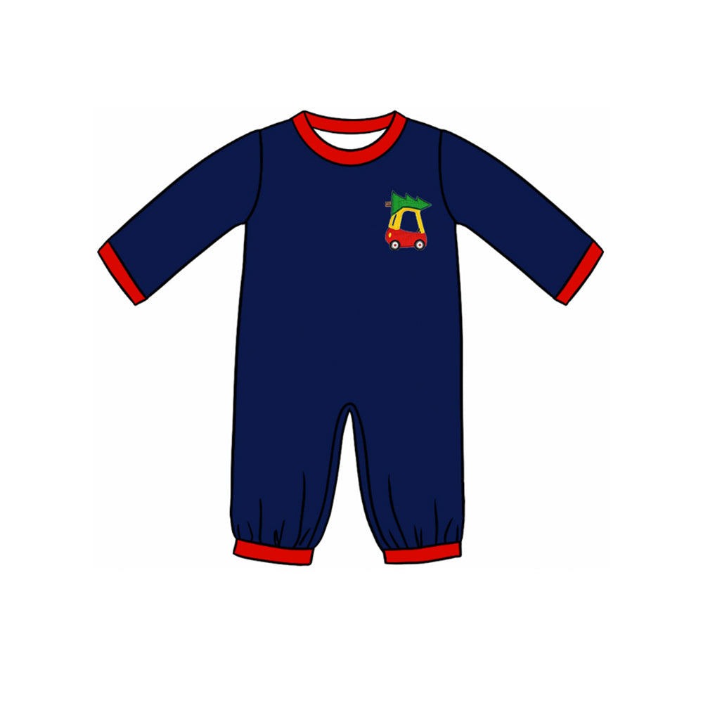 toddle baby boy christmas tree truck romper preorder