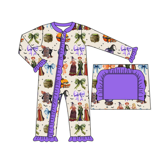 Halloween pumpkin hat ghost long sleeve romper preorder