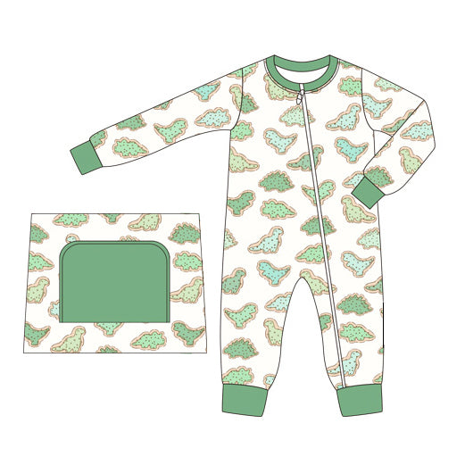 Toddle baby boy dinosaur animal fall winter romper preorder