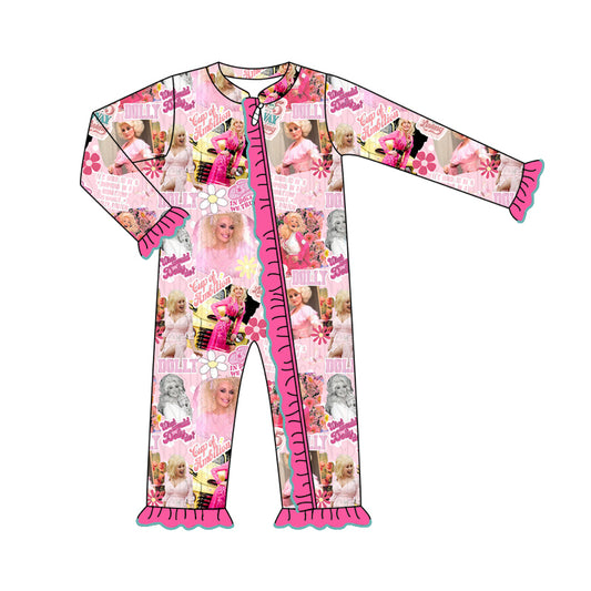 cowgirl western doll zip romper preorder