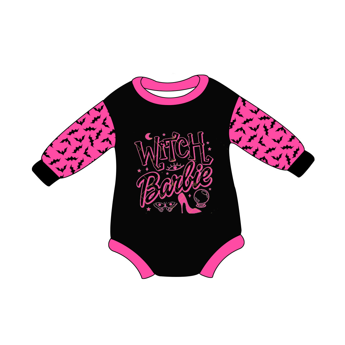 Halloween witch pink doll  romper preorder
