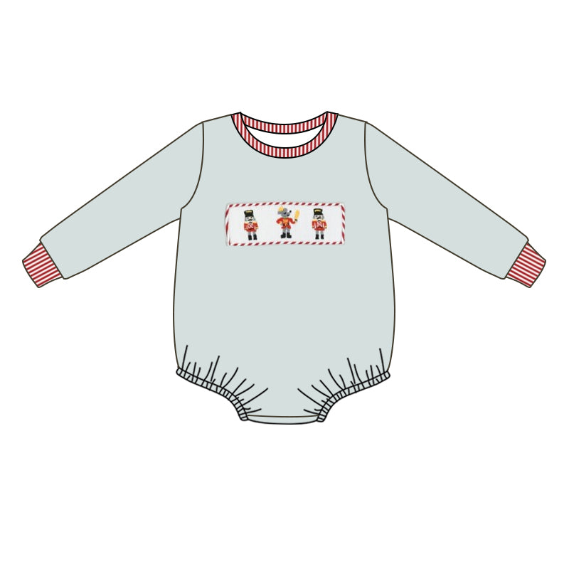 Toddle boy Christmas soldier long sleeve romper preorder
