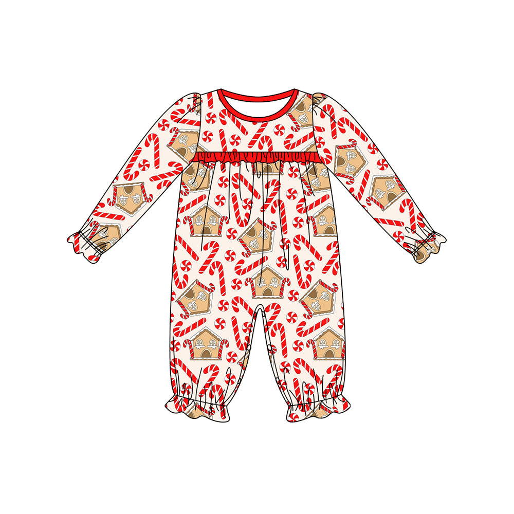 Christmas candy cane bubble romper preorder