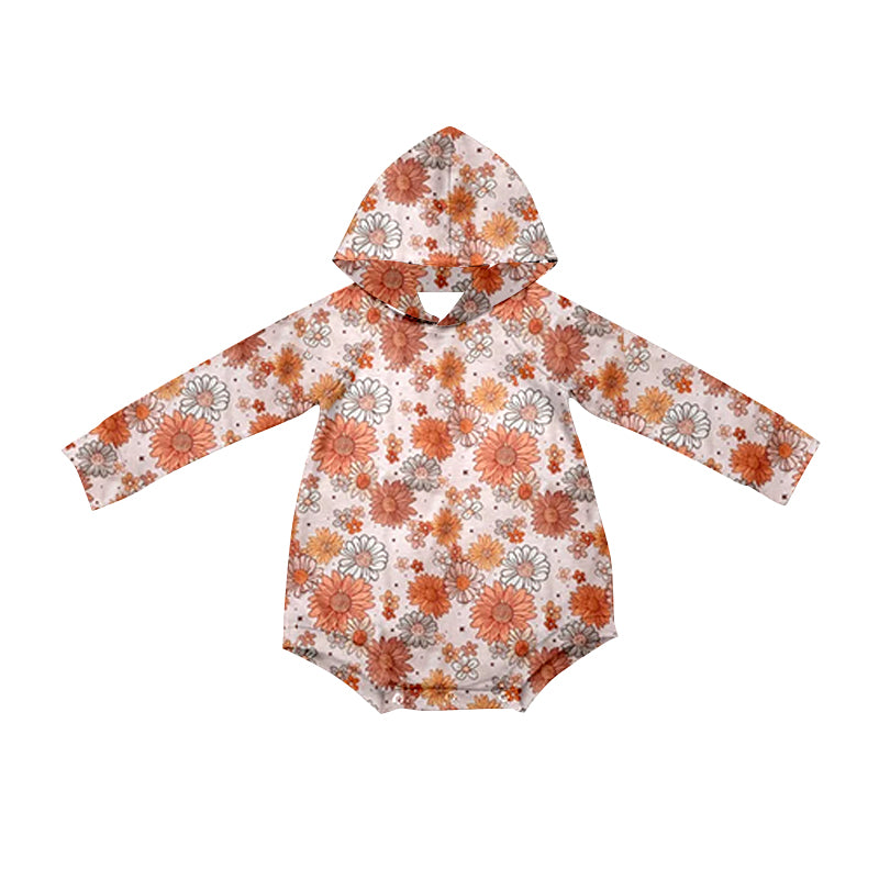 Wholesale kids baby floral print hoodie romper preorder